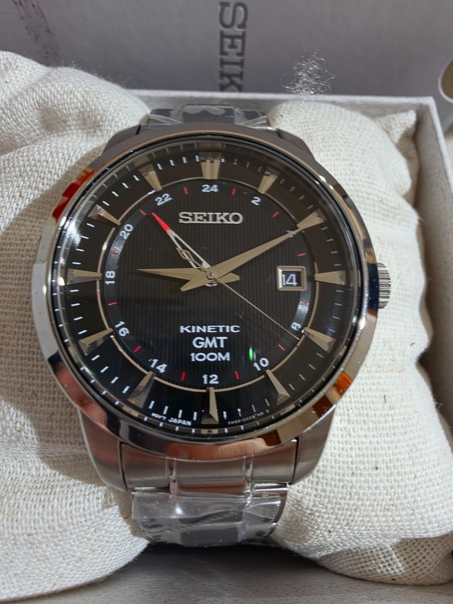 Seiko Kinetic Men's Black Watch - SUN033 P1 for sale online | eBay
