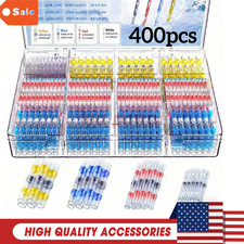 400PCS Waterproof Solder Seal Heat Shrink Wire Butt Connectors Terminal Kit