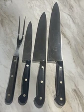 WR Case & Sons Cutlery Gourmet Chef Kitchen Knife 102-10/8/6 SS Triple Rivet Set