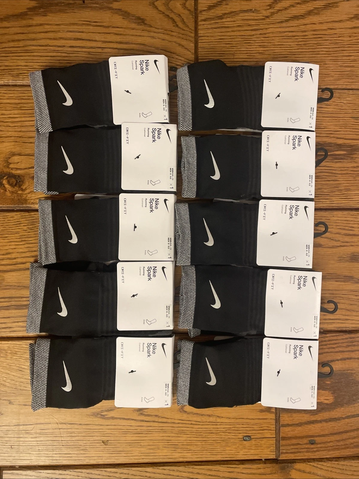 Lot Of 10 Nike Spark Socks Ankle Men 8-9.5, Wmn 9.5-11