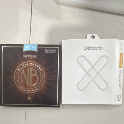 Set of 2 D'Addario Nickel Bronze XS Phosphor Bronze Acoustic Strings 12-52 12-56