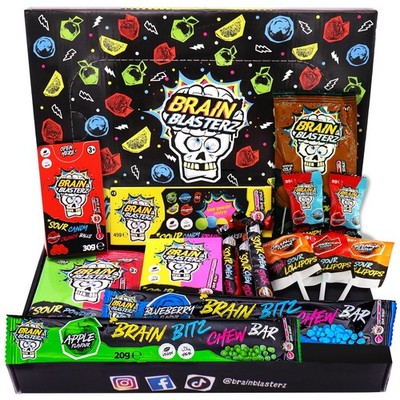 Brain Blasterz TREAT Sour Candy Variety Pack, Vegan Candy, Chew Bar,... 
