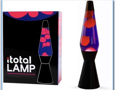 I-TOTAL  Lavalampe Magie Lavaspektakel: Einzigartiges Lila Rose Silber Spaceship