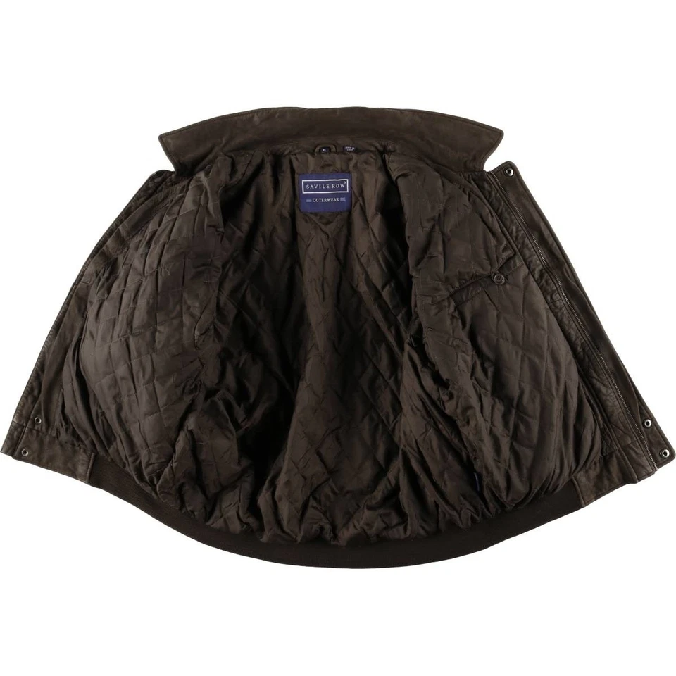 Vintage 80'S-90'S Savile Row padded leather flight jacket men's size XL - Image 3 of 4