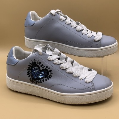 Coach x Keith Haring C101 Women's Lace Up Sneakers Blue Heart - Size 7B