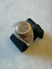 Antique Rare Silver Occult, Moon and Sun Signet Ring US-7,75