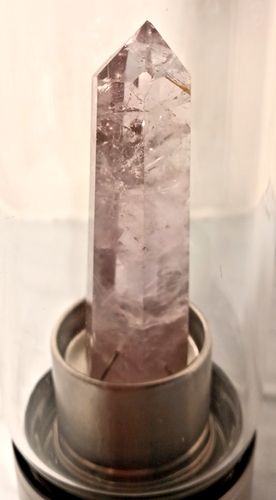 Glacce Purple Amethyst Crystal Elixir Glass Water Bottle - 第 3/7 張圖片