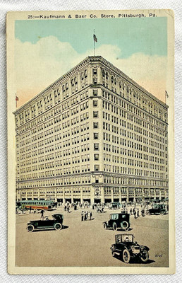 Postcard Kaufmann & Baer Co Store Pittsburgh Pa. 05.13.1924 Posted Vintage