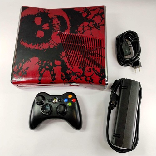 Console Xbox 360 Slim Gears Of War – Édition Limitée – 320 Go – Rouge & Noir