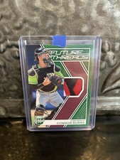2023 Panini Elite Extra Edition Connor Burns Future Threads Emerald Patch 2/5
