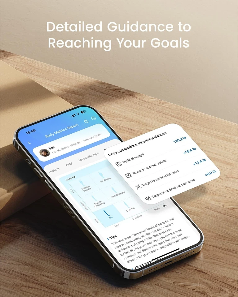 Smart Scale for Body Weight Fat, Digital Bathroom Scale with Color Display, W... - Image 3 of 4