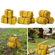 3 Pieces Mini Hay Bales Miniature Simulation Hay Bales Model Unique Cute Fall