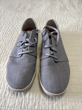 TOMS Mens Payton Lace-up Low-top Casual Sneakers Cotton Grey Denim 13