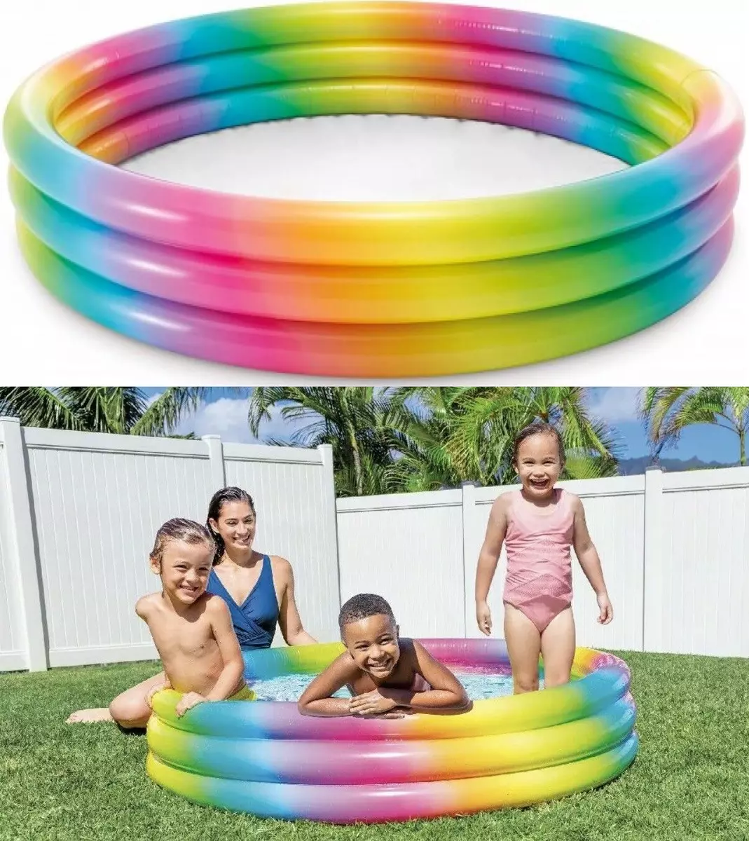 Rainbow paddling store pool