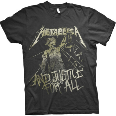 Metallica And Justice For All Vintage Shirt S-XXL Official T-Shirt Band  Tshirt