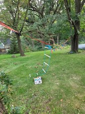 Over 50' Of American Ninja Warrior Backyard Course Tree To Tree Or Post To Post