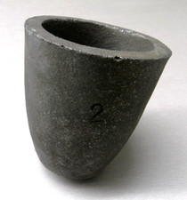  2 Crucible Clay Graphite Melting Capacity 2 Kilo Melt Gold Silver Copper