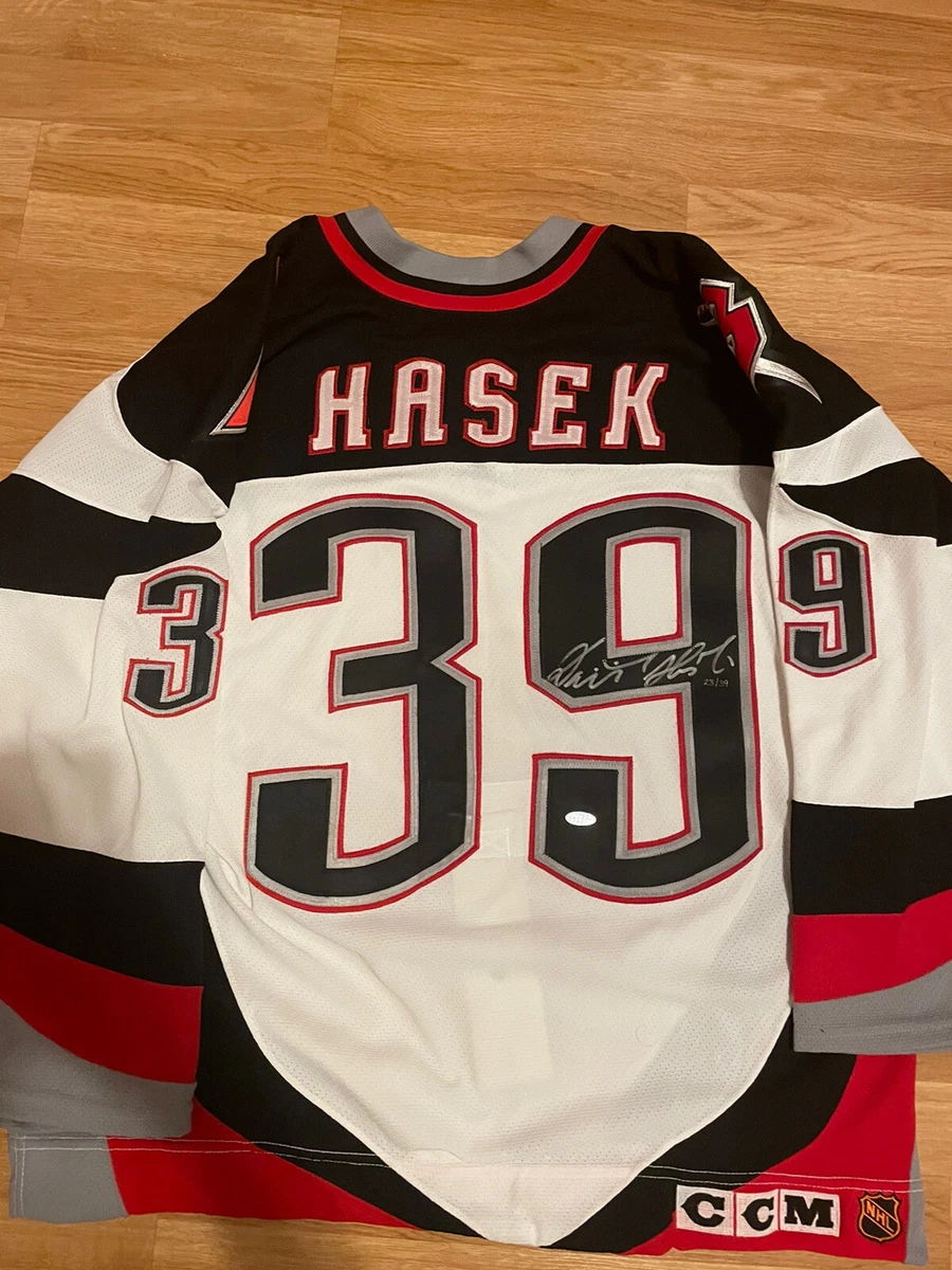 Dominik Hasek Buffalo Sabres Autographed Blue CCM Vintage Jersey with  Multiple Inscriptions - NHL Auctions