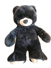 Build A Bear Plush Black Teddy Bear Stuffed Animal 17" Retired