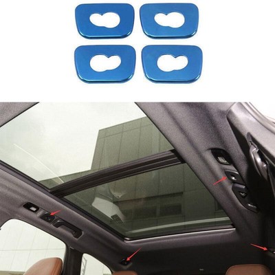 Blue Titanium Roof Sunroof Hook Cover Trim Fit For Volvo XC60 18-2022 2023 4PCS