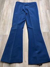 Vintage Roffe Mens Blue Ski Pants Made in USA Size 32 Stirrup Lined Flare Talon