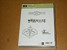 Stampin' Up VINTAGE VERSES cling stamp set of 4 129636