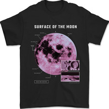 The Surface of the Moon Infogram Mens T-Shirt 100 Cotton