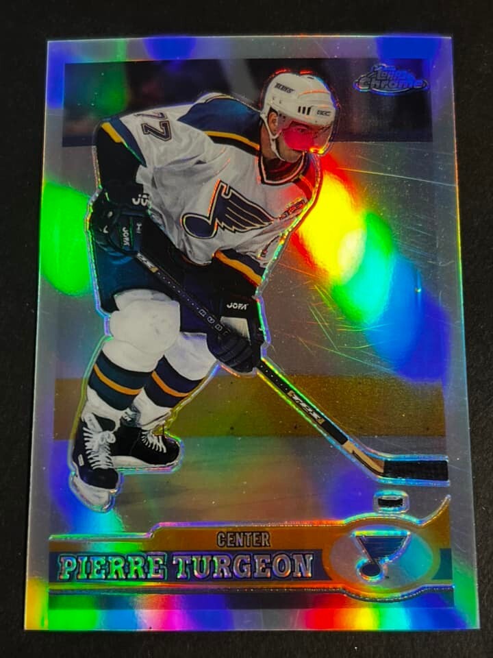 Box 3: 1999-00 Topps Chrome REFRACTOR w/Scratches Pierre Turgeon Blues #223