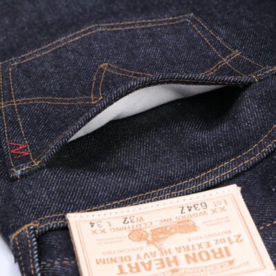 IRON HEART 634Z Regular Straight Jeans 21oz Extra Heavy Denim for