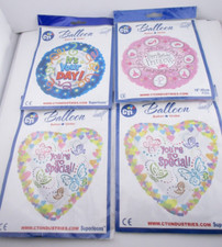 Birthday Assortment Foil Balloons, 4 TOTAL Count- FREE SHIPPING