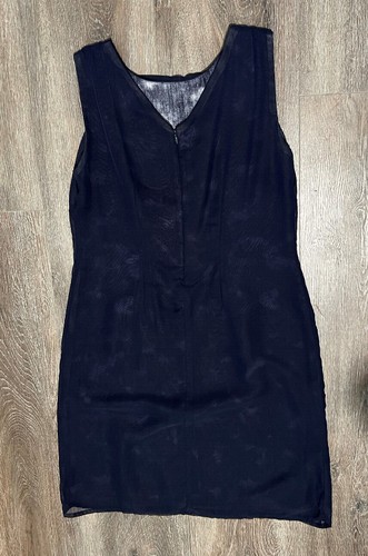 Hillard &Hanson Blue w white flowers floral dress w overlay Size 4 Women's - Picture 2 of 4