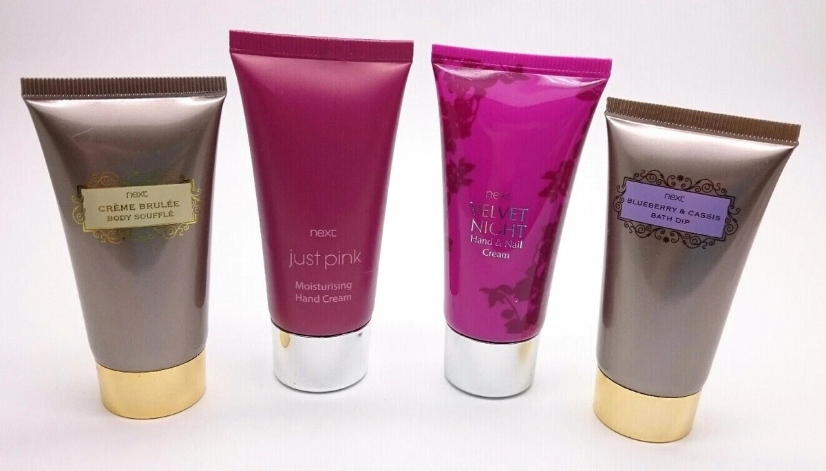 NEXT 4pc Hand Bath Body Cream Velvet Night Just Pink Creme Brulee Blueberry 50ml