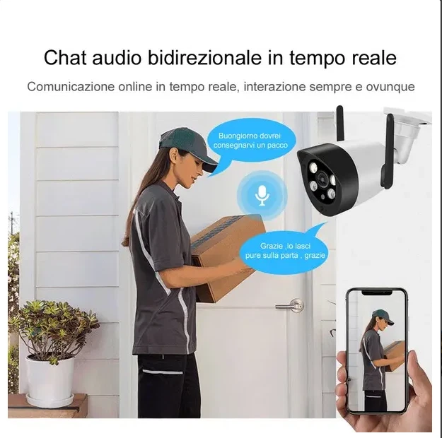 Telecamera iP WiFi da ESTERNO 5 MPX Ottica Sensore 2 MPX Day Night iP 66 Xmeye - Immagine 2 di 4