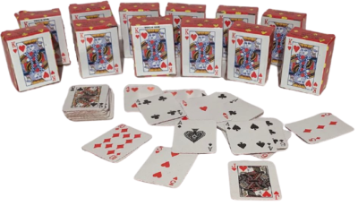 12 JR PLAYING CARDS Tiny Paper Deck Set Magic Mini Box Joke Gift
