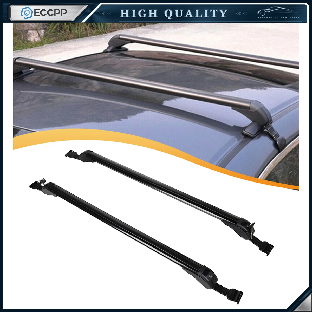 Rubber Roof Rack Cross Rail Bar cargo For 43.3