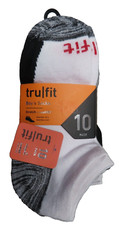 TruFit Boys 10pk Athletic Ankle Socks Stretch CoolDRY Socks Size 6-8.5 NEW