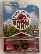 Greenlight 1:64 ‘43 Ford 2N Tractor U.S. Army Down On The Farm Military Die Cast