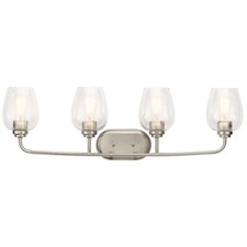 Kichler Valserrano 34in 4-Light Vanity Light Brushed Nickel
