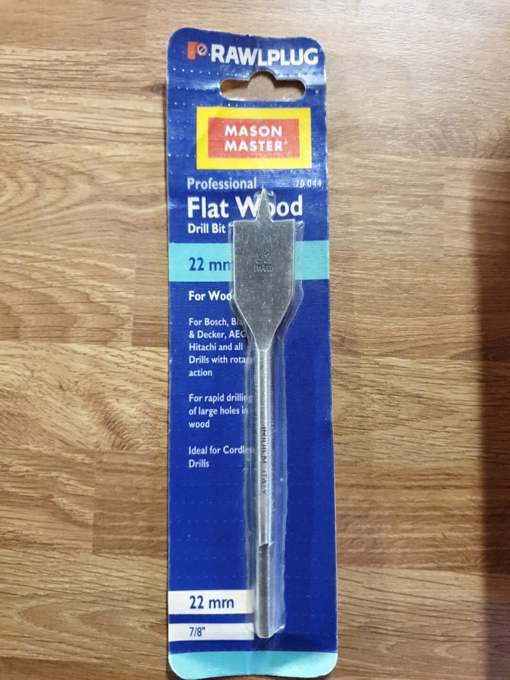 Set Of Wood Boring Drill Bits Bosch, Rawlplug Mason Master, Merchant