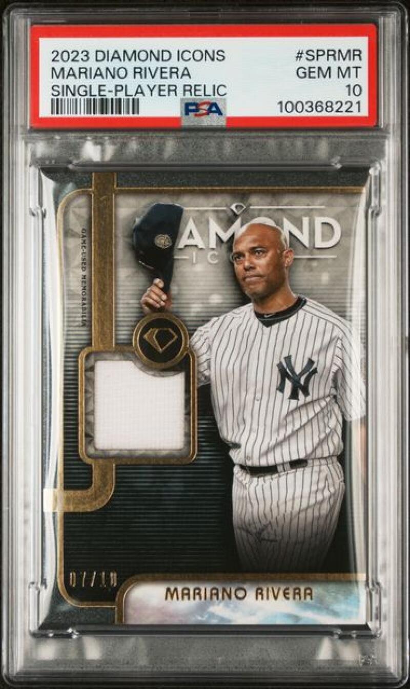 2023 Topps Diamond Icons Relic #SPRMR Mariano Rivera PSA 10 GEM MINT MEM 7/10 Ya