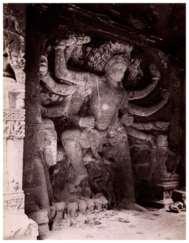 Tirage Albuminé Vintage Du Temple De Streerungum En Inde, Format 18x24 Cm, Circa 1870 - Original