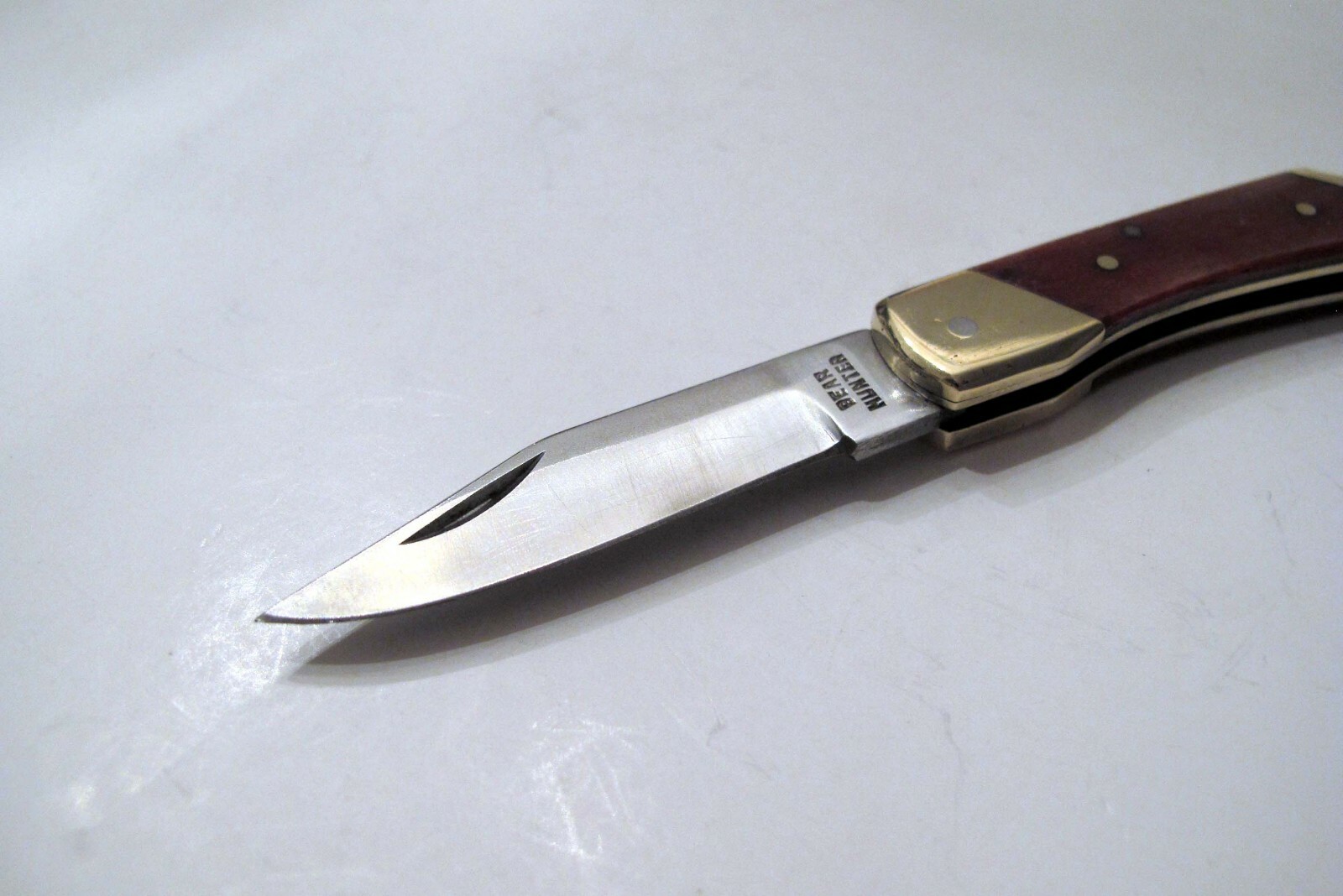 Vintage Bear Hunter Solingen Stainless 440 Lock Blade Pocket Knife 3