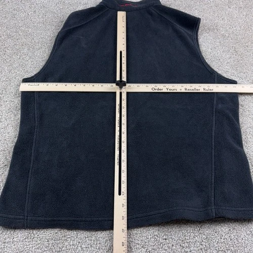 Columbia Vest Mens Large Black Georgia Bulldogs Fleece NCAA Football Outdoors image 8