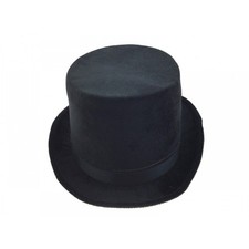 Adult Black Velvet DIY Steampunk Top Hat Halloween Costume Cosplay Accessory