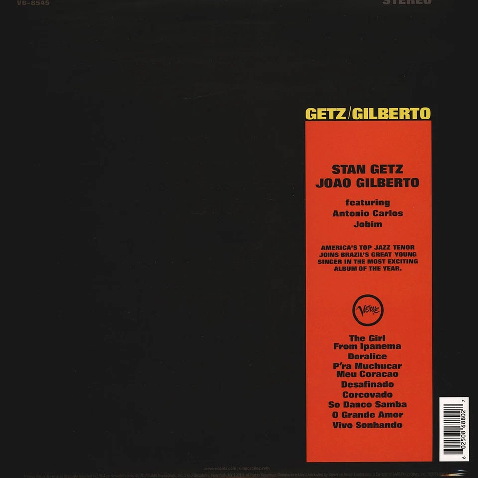 Stan Getz & Joao Gilberto - Getz / Gilberto (Vinyl LP - 1963 - EU - Reissue) - Bild 2 von 2