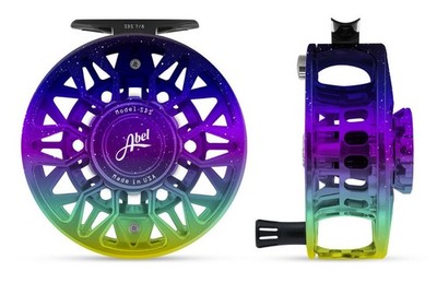 NEW ABEL SDS 7/8 REEL IN NORTHERN LIGHTS FADE +FREE $130 FLY LINE