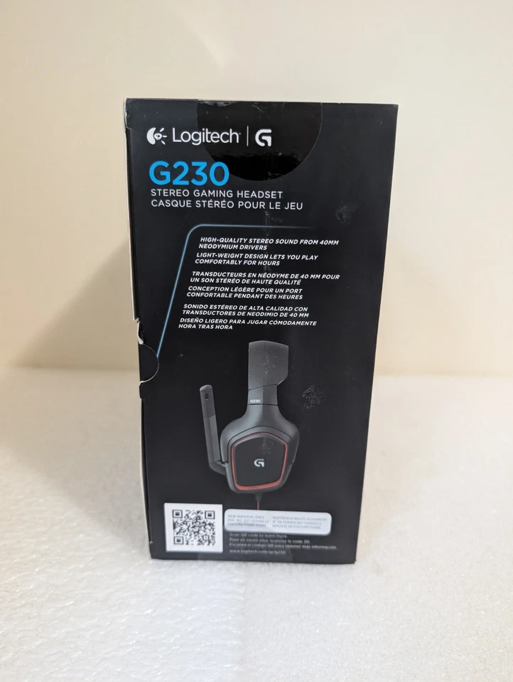 Logitech G230 Gaming Headset with Microphone -Black/Red, NEW, Never used - Image 2 of 4