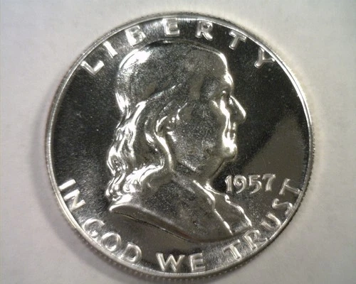 1957 FRANKLIN HALF DOLLAR GEM / SUPERB PROOF GEM / SUPERB PR NICE ORIGINAL COIN