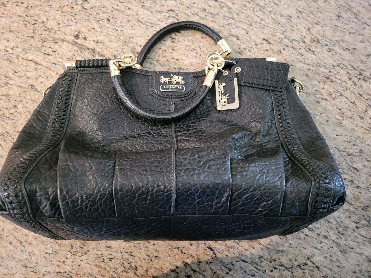 【入手困難】COACH コーチ MADISON CARLYLE マディソン 希少 Coach Caroline Madison Limited 19849 Black Whipstitch Leather | eBay