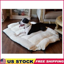 Dog Bed Mat Soft Plush Extra Thick Fill Machine Washable Anti Slip Base New
